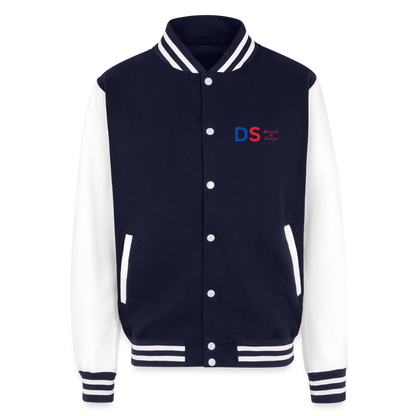 Walk By Faith - letterman Jacket - navy/white