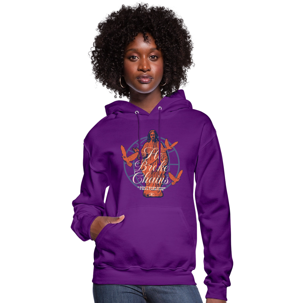 Broken Chains - Women's Hoodie - purple