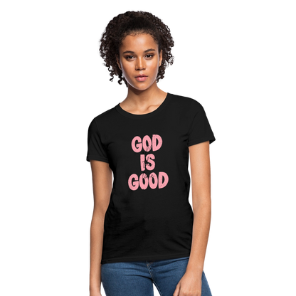 God is Good - Bold Pink -Women's Short Sleeve T-Shirt - black