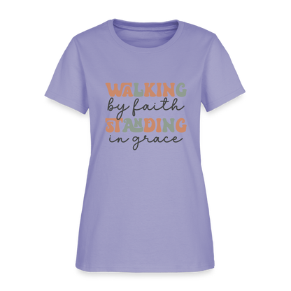 Walk by Faith - Women's T-Shirt - lavender