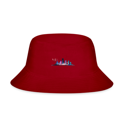 H-town Skyline - Bucket Hat - red