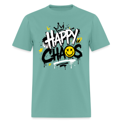 Happy Chaos - Graffiti Men's T-Shirt - aquatic