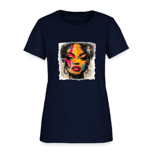 Pop Culture Woman 2- Short Sleeve T-Shirt - navy
