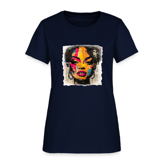 Pop Culture Woman 2- Short Sleeve T-Shirt - navy