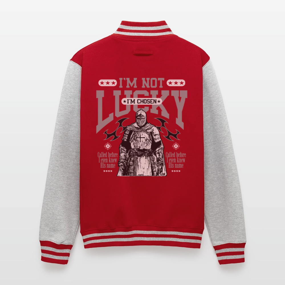 Chosen One - Letterman Jacket - red/heather grey