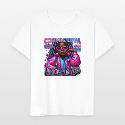 Black Girl Power - Galaxy Bold Kids' T-Shirt - white