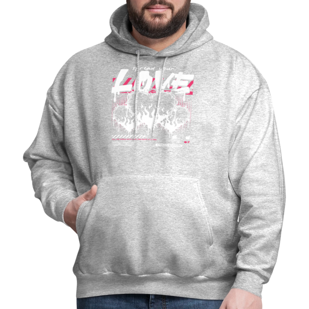 Heart of fire - Men's Hoodie - heather gray