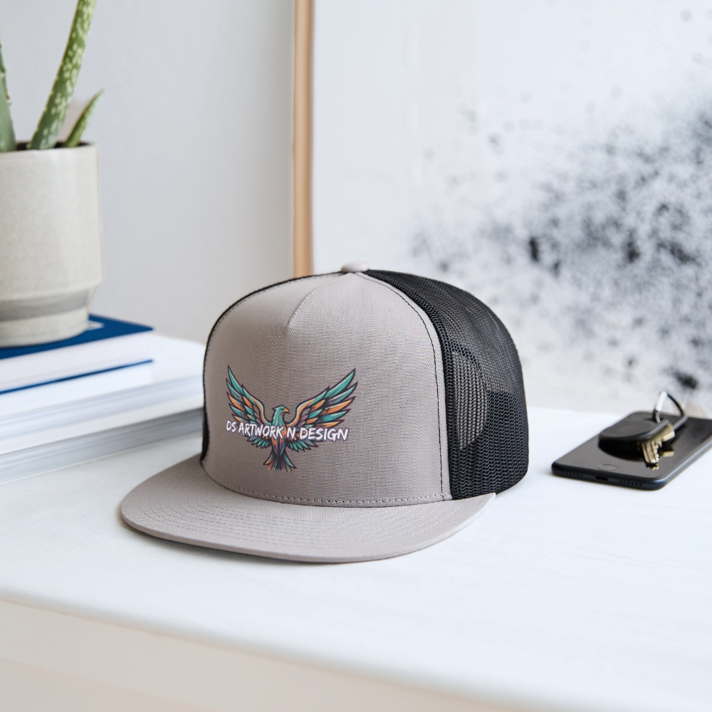 Graffiti Eagle - Trucker Hat - gray/black