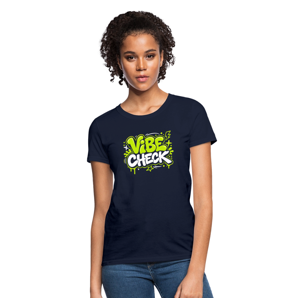 Vibe Check - Graffiti Women's T-Shirt - navy