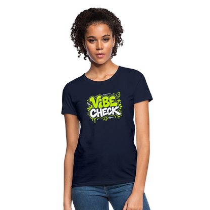 Vibe Check - Graffiti Women's T-Shirt - navy