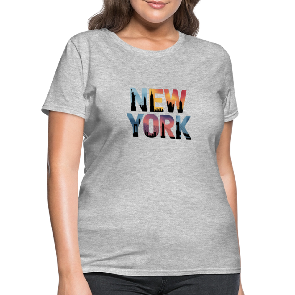 New York Color background - Women's T-Shirt - heather gray