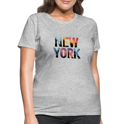 New York Color background - Women's T-Shirt - heather gray