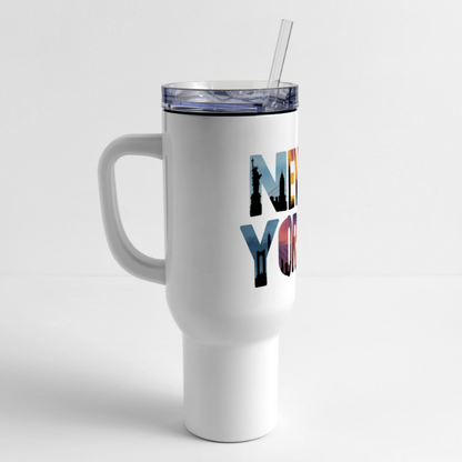 New York - 40 oz Travel Tumbler - white