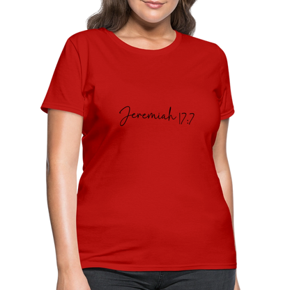Jeremiah 17:7 - Women's T-Shirt - red