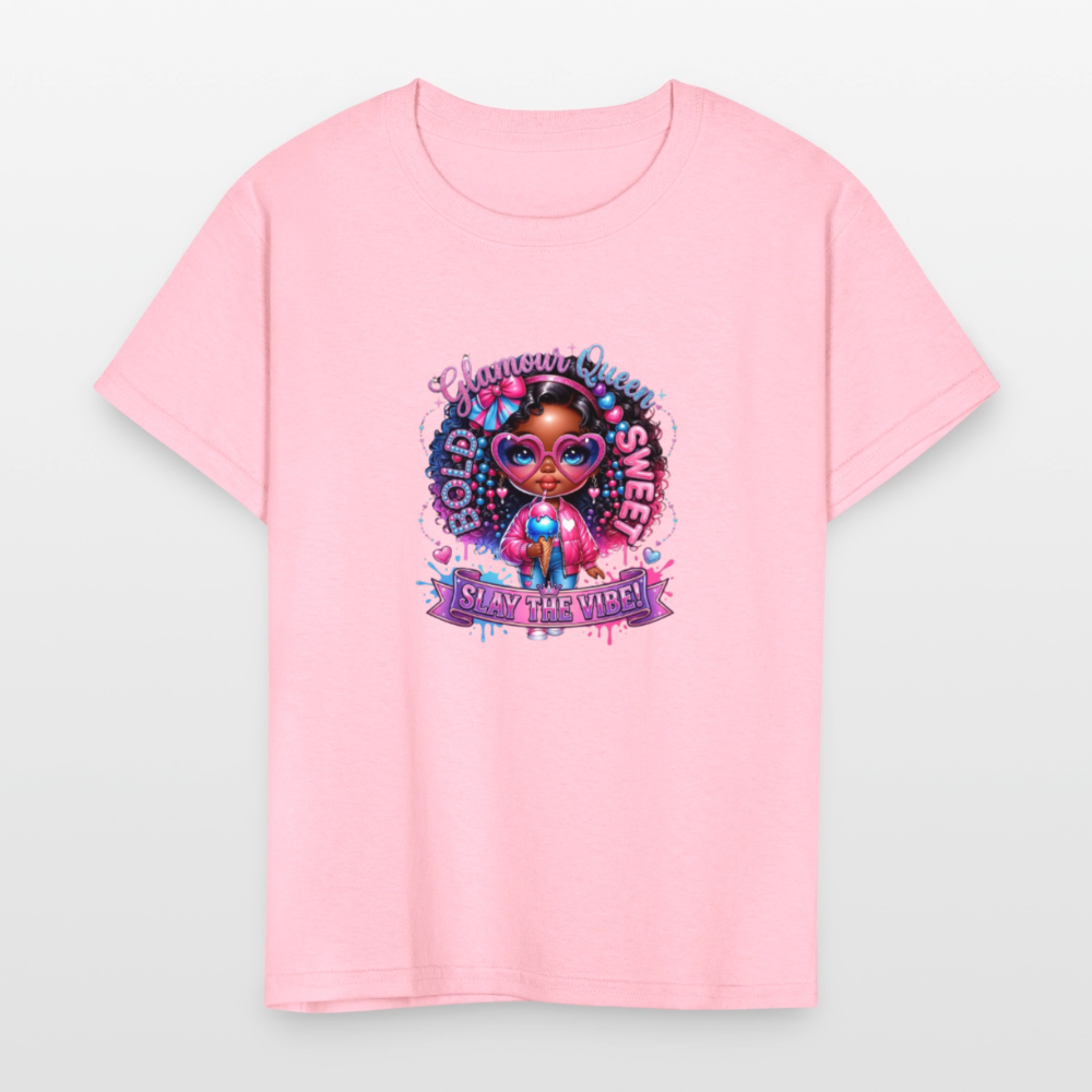 Black Girl Power - Bold and Sweet Kids' T-Shirt - pink