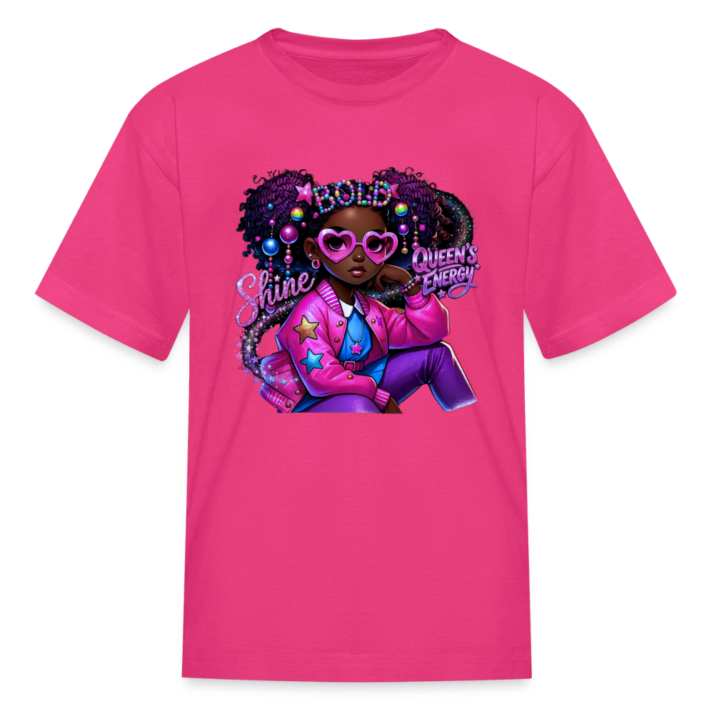 Black Girl Power - Queen's Energy Kids' T-Shirt - fuchsia
