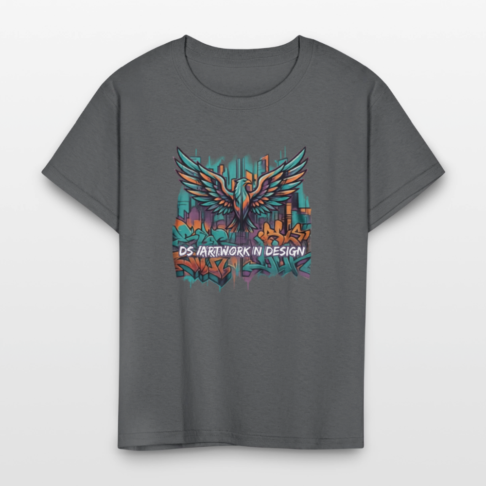 Graffiti Eagle - Kids' T-Shirt - charcoal
