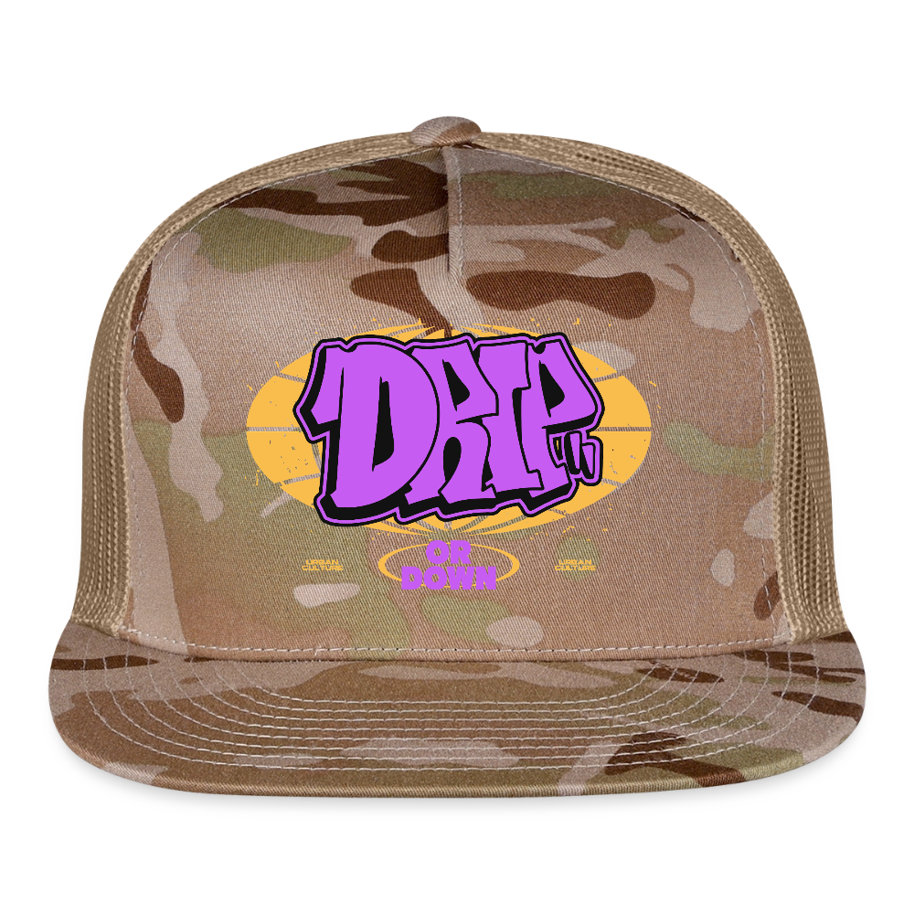 Drip - Graffiti Trucker Hat - MultiCam\tan