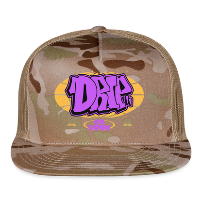 Drip - Graffiti Trucker Hat - MultiCam\tan