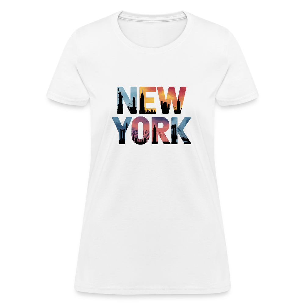 New York Color background - Women's T-Shirt - white