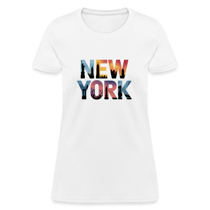 New York Color background - Women's T-Shirt - white