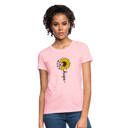 Sunflower of Hope - floral Women's T-Shirt - pink