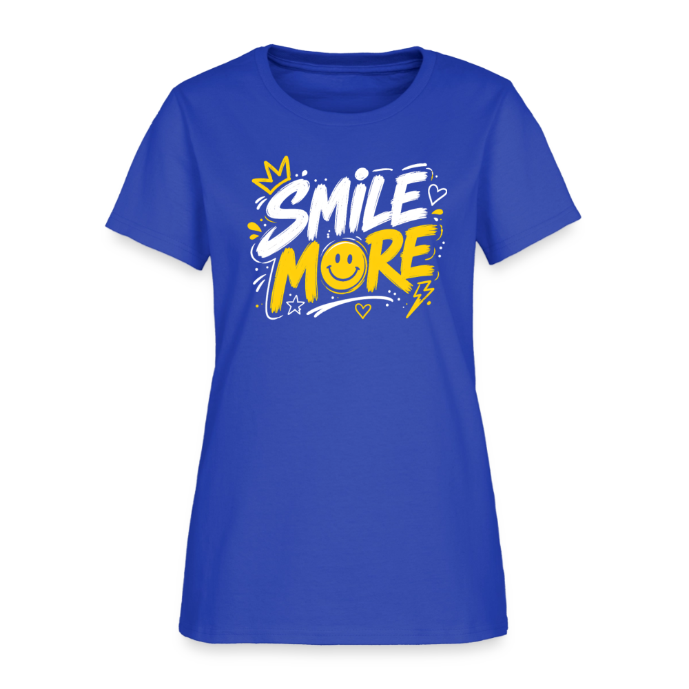 Smile More - Graffiti Women's T-Shirt - royal blue