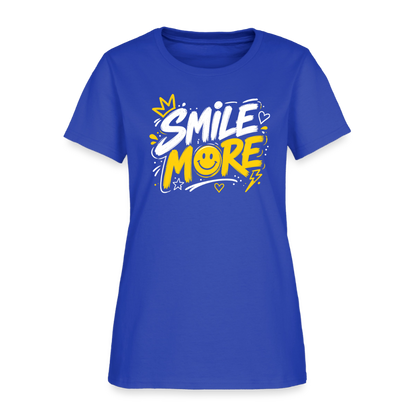 Smile More - Graffiti Women's T-Shirt - royal blue