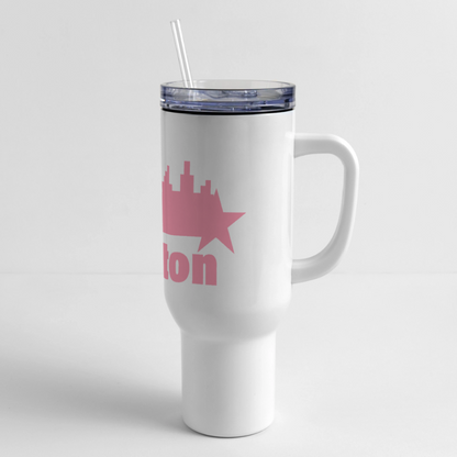 Houston - 40 oz Travel Tumbler - pink - white