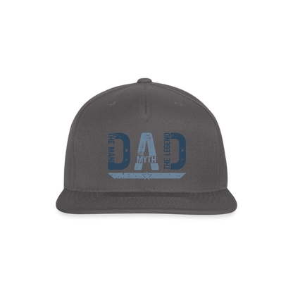 Dad -Snapback Baseball Cap - dark grey