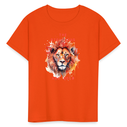 Bold Lion - Kids T-Shirt - orange
