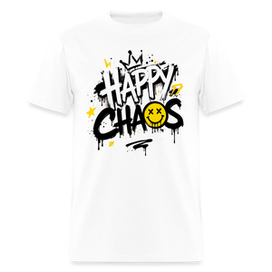 Happy Chaos - Graffiti Men's T-Shirt - white