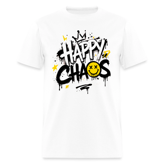 Happy Chaos - Graffiti Men's T-Shirt - white