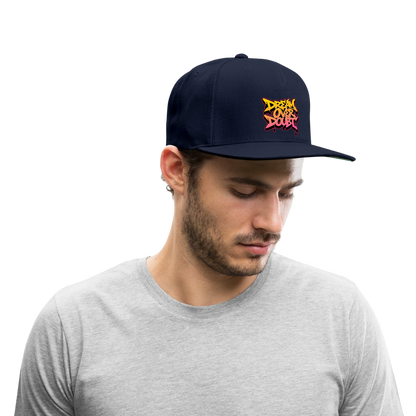 Dream Over Doubt - Graffiti Snapback Baseball Cap - navy