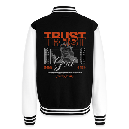 Trust god - Letterman Jacket - black/white