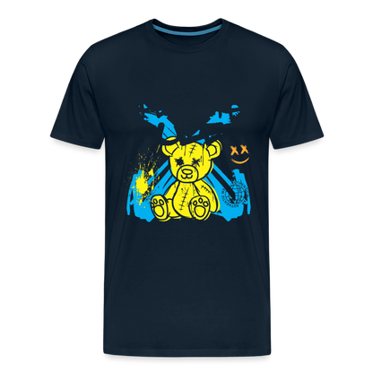 Graffiti Bear - Men's Premium T-Shirt - deep navy