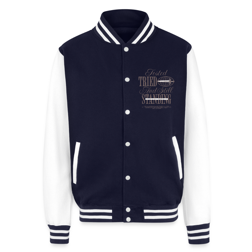 Still Standing - Letterman Jacket - navy/white