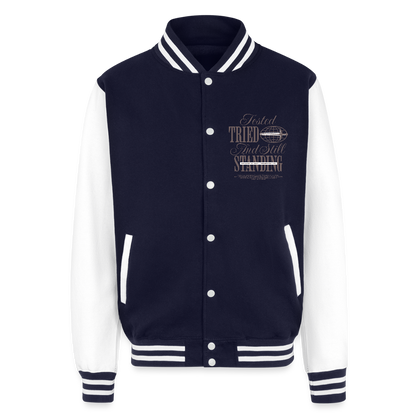 Still Standing - Letterman Jacket - navy/white