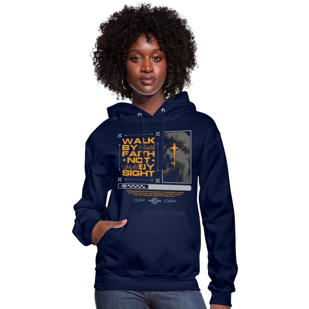 Walk By Faith - Women's Hoodie - navy