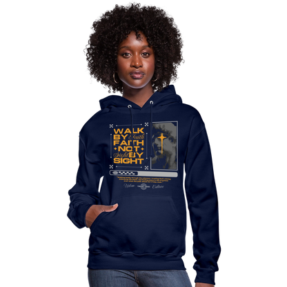 Walk By Faith - Women's Hoodie - navy