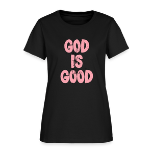 God is Good - Bold Pink -Women's Short Sleeve T-Shirt - black