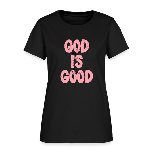 God is Good - Bold Pink -Women's Short Sleeve T-Shirt - black