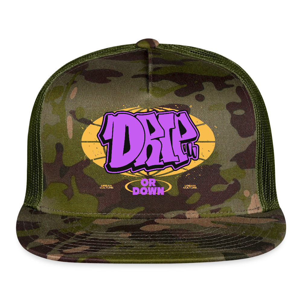 Drip - Graffiti Trucker Hat - MultiCam\green