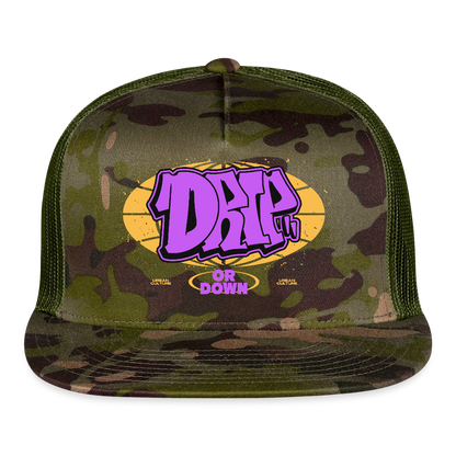 Drip - Graffiti Trucker Hat - MultiCam\green