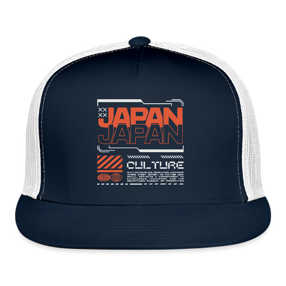 Japan Culture - Trucker Hat - navy/white