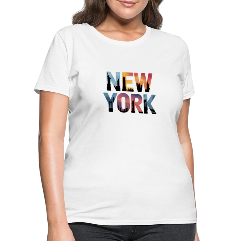 New York Color background - Women's T-Shirt - white