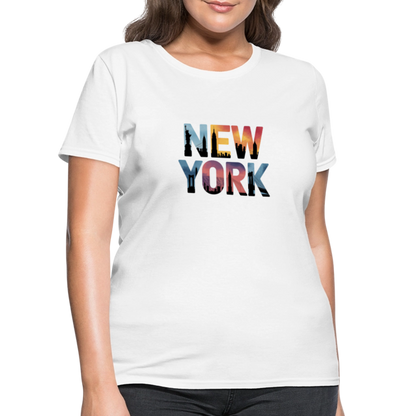 New York Color background - Women's T-Shirt - white