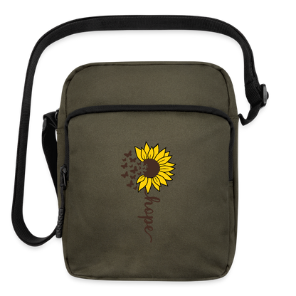 Sunflower of Hope - Upright Crossbody Bag - olive