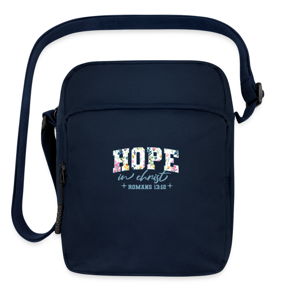 Hope in Christ - Upright Crossbody Bag - navy