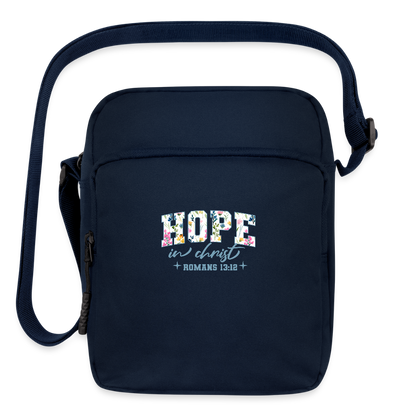 Hope in Christ - Upright Crossbody Bag - navy